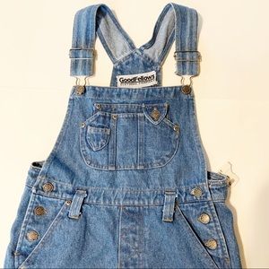 Vintage 90's Goodfellows Denim Bib Overalls Shorts